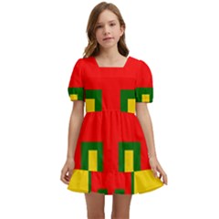 Auvergne Flag Kids  Short Sleeve Dolly Dress by tony4urban