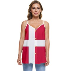 Denmark Casual Spaghetti Strap Chiffon Top by tony4urban