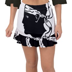 Corsica Flag Fishtail Mini Chiffon Skirt by tony4urban