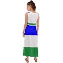 Ladinia Flag V-Neck Chiffon Maxi Dress View2