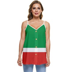 Chechen Republic Casual Spaghetti Strap Chiffon Top by tony4urban