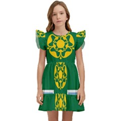 Derbyshire Flag Kids  Winged Sleeve Dress by tony4urban