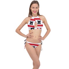 Drenthe Flag Cross Front Halter Bikini Set by tony4urban