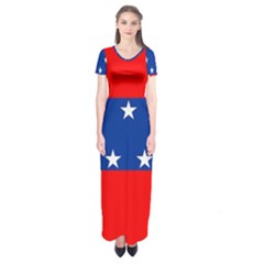 Netherlands Antilles Short Sleeve Maxi Dress by tony4urban