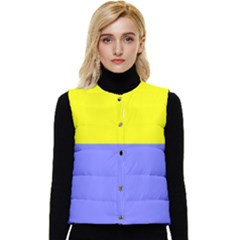 Nitriansky Flag Women s Short Button Up Puffer Vest by tony4urban