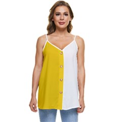 Antrim Flag Casual Spaghetti Strap Chiffon Top by tony4urban