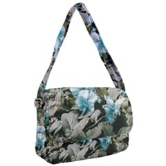 Flowers And Leaves Colored Scene Courier Bag by dflcprintsclothing