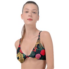 Leopardrose Knot Up Bikini Top by PollyParadiseBoutique7