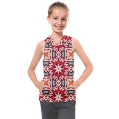 Geometric Pattern Seamless Abstract Kids  Sleeveless Hoodie by danenraven