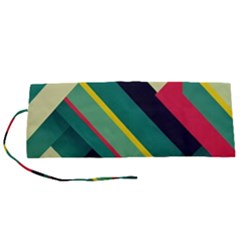 Pattern Abstract Geometric Design Roll Up Canvas Pencil Holder (s) by danenraven