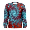 Fractal Pattern Background Men s Long Sleeve Tee View1