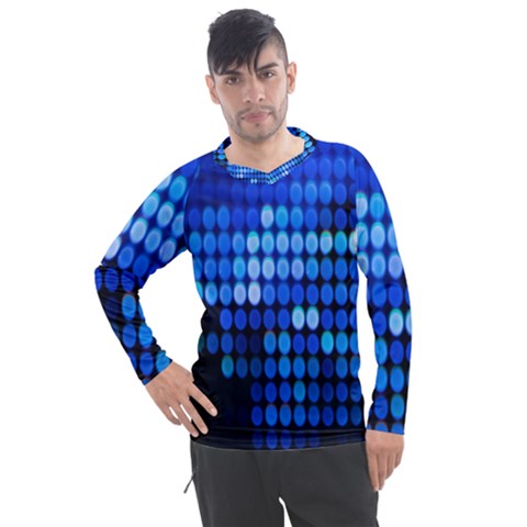 Pattern Blue Logo Men s Pique Long Sleeve Tee by artworkshop