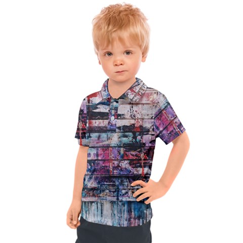 Splattered Paint On Wall Kids  Polo Tee by artworkshop