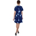 Flower Short Sleeve Shoulder Cut Out Dress  View2