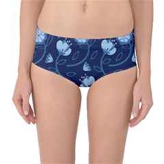 Flower Mid-waist Bikini Bottoms by zappwaits