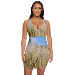 Close-up Ladang Whey Draped Bodycon Dress by artworkshop