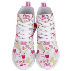 Desserts Pastries Baking Wallpaper Women s Lightweight High Top Sneakers by Ravend