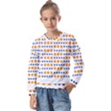 Abstract Dots Pattern T- Shirt Abstract Dots Pattern T- Shirt Kids  Long Sleeve Tee with Frill  View1