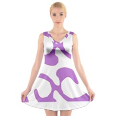 Abstract Pattern Purple Swirl T- Shirt Abstract Pattern Purple Swirl T- Shirt V-neck Sleeveless Dress by maxcute