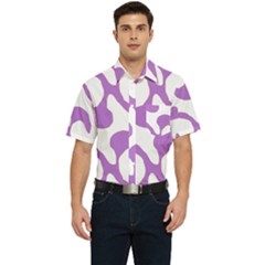 Abstract Pattern Purple Swirl T- Shirt Abstract Pattern Purple Swirl T- Shirt Men s Short Sleeve Pocket Shirt  by maxcute