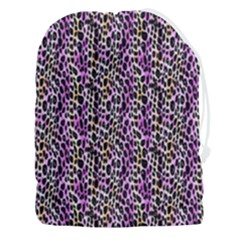 Leopard Drawstring Pouch (3xl) by DinkovaArt