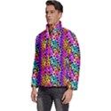 Rainbow Leopard Men s Puffer Bubble Jacket Coat View2