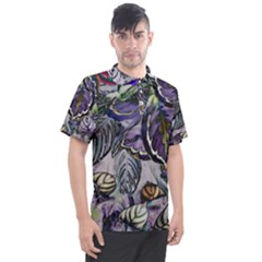 Dark Leaves Men s Polo Tee by DinkovaArt