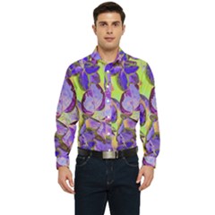 Purple Leaves Men s Long Sleeve  Shirt by DinkovaArt