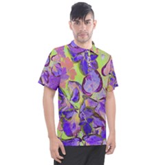 Purple Leaves Men s Polo Tee by DinkovaArt