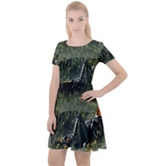 Amoled Cap Sleeve Velour Dress  by artworkshop