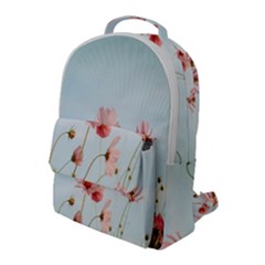 Cosmos Flower Blossom In Garden Flap Pocket Backpack (large) by artworkshop