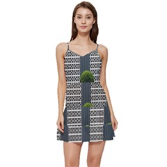 Exterior Building Pattern Short Frill Dress by artworkshop