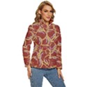 Cookies With Strawberry Jam Motif Pattern Women s Puffer Bubble Jacket Coat View3