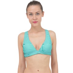 Teal Brick Texture Classic Banded Bikini Top by artworkshop