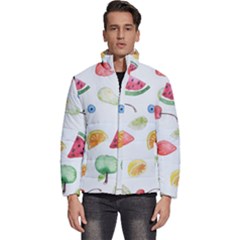 Fruit! Men s Puffer Bubble Jacket Coat by fructosebat