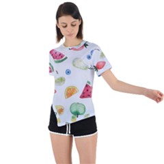 Fruit! Asymmetrical Short Sleeve Sports Tee by fructosebat