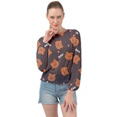 Bears! Banded Bottom Chiffon Top by fructosebat