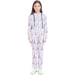 Eiffel Tower Pattern Wallpaper Kids  Tracksuit by Ravend