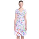 Abstract T- Shirt Abstract Art T- Shirt Short Sleeve Front Wrap Dress View1