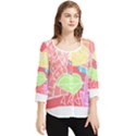 Abstract T- Shirt Aksara T- Shirt Chiffon Quarter Sleeve Blouse View1