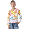 African Patterns T- Shirt Africa Is My Dna T- Shirt Kids  Long Sleeve Tee with Frill  View1