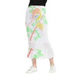 Bird Lover T- Shirtbird T- Shirt (5) Maxi Fishtail Chiffon Skirt by maxcute