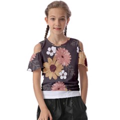 Botanical T- Shirt Botanical Delicate Floral T- Shirt Kids  Butterfly Cutout Tee by maxcute