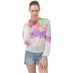 Butterflies T- Shirt Kaleidoscope Of Butterflies T- Shirt Banded Bottom Chiffon Top by maxcute