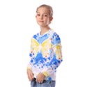 Butterfly Art T- Shirtbutterfly T- Shirt (3) Kids  Long Sleeve Tee with Frill  View2