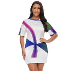 Colorful Abstract Texture Art Design T- Shirt Colorful Abstract Texture Art Design T- Shirt Just Threw It On Dress by maxcute