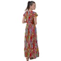 Colorful Design T- Shirt Bright Shells  T- Shirt Flutter Sleeve Maxi Dress View2