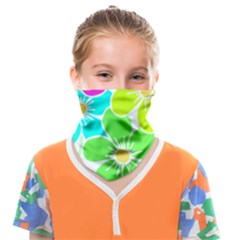 Colorful Flower T- Shirtcolorful Blooming Flower, Flowery, Floral Pattern T- Shirt Face Covering Bandana (kids) by maxcute