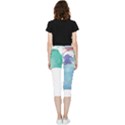 Colourful Pattern T- Shirt Colourful Watercolor Rainbow Bubbles T- Shirt Inside Out Lightweight Velour Capri Leggings  View4