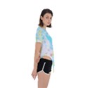 Fashion T- Shirt Fashion Tropical Pattern T- Shirt Asymmetrical Short Sleeve Sports Tee View3